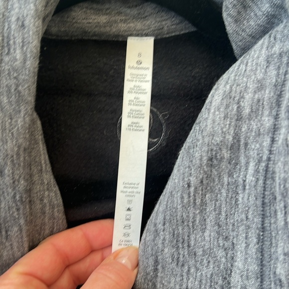 Lululemon Funnel Neck Charcoal Grey Zip Up Sweatshirt - Picture 5 of 5